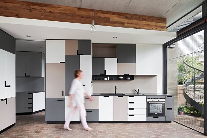 The combination of colors in the interior of the kitchen - Neutral combinations