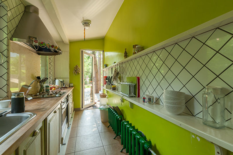 The combination of colors in the interior of the kitchen - Warm combinations