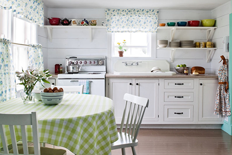 De combinatie van kleuren in het interieur van de keuken - foto