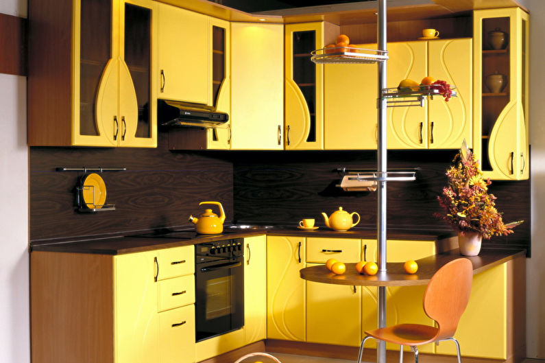 The combination of colors in the interior of the kitchen - photo