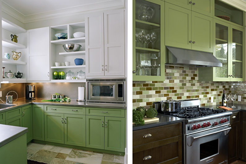 Pistachio color in the interior of the kitchen - Design photo