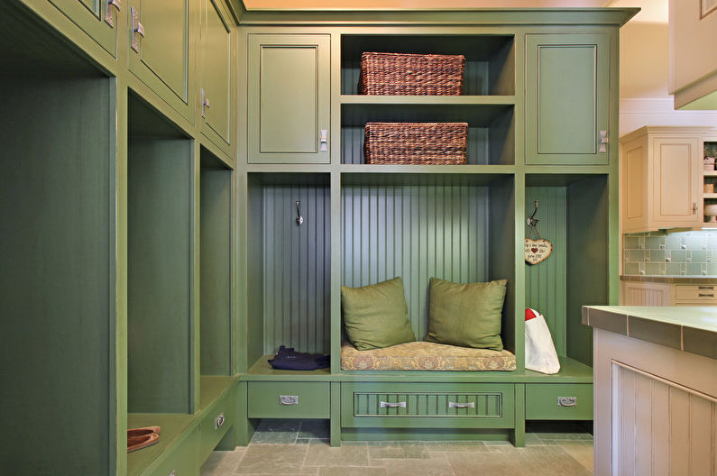 Pistachio color in the hallway interior - Design photo