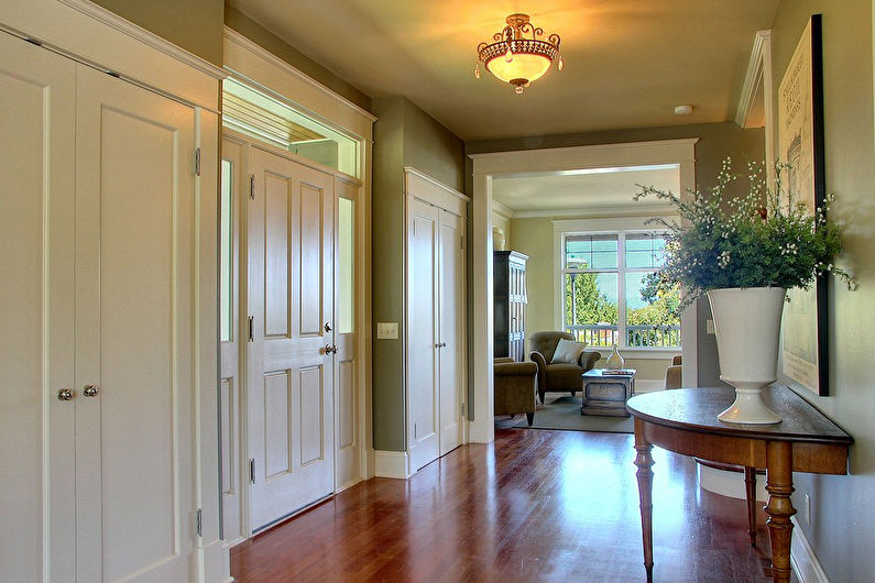 Pistachio color in the hallway interior - Design photo