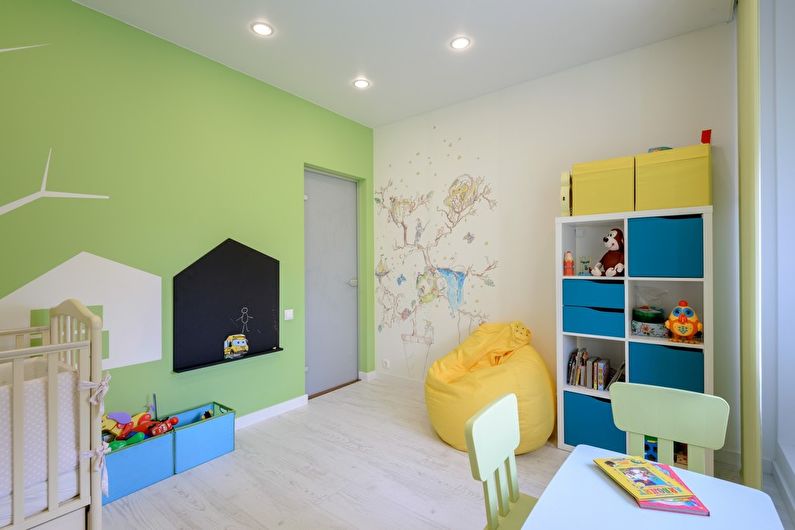 Color pistacho en el interior de una habitación infantil - Foto de diseño