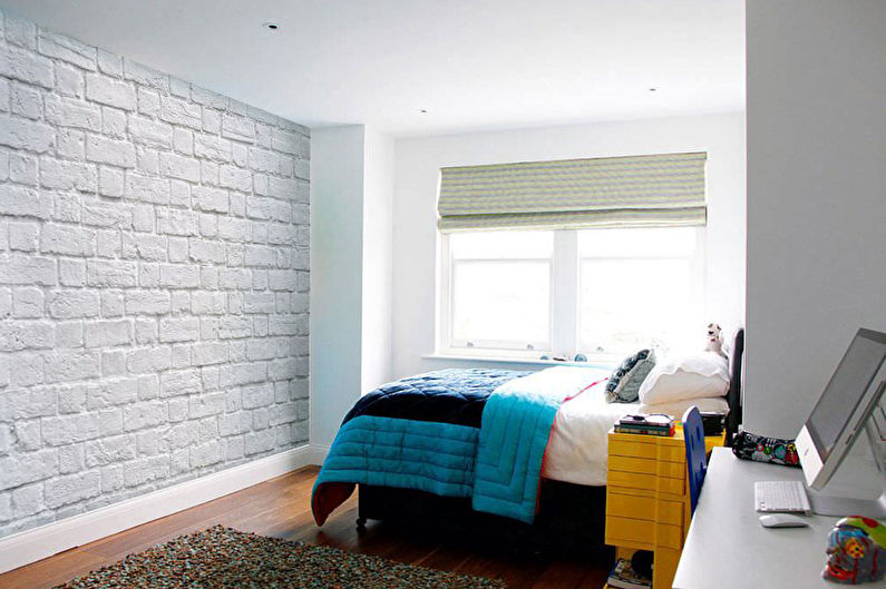 Wallpaper under a brickwork - Types of wallpaper