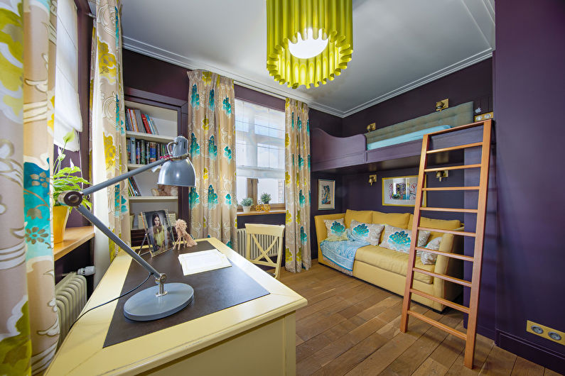 Aménagement intérieur d'une chambre d'enfant dans le style néoclassique - photo