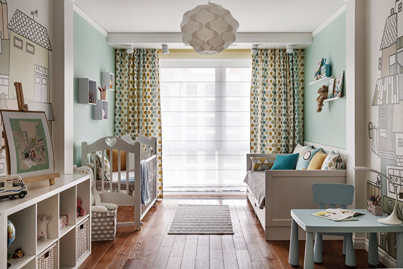 Diseño interior de una habitación infantil en estilo neoclásico - foto