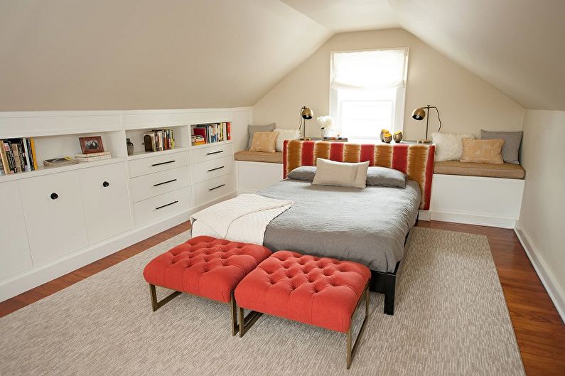 Orange bedroom 10 sq.m. - Interior Design