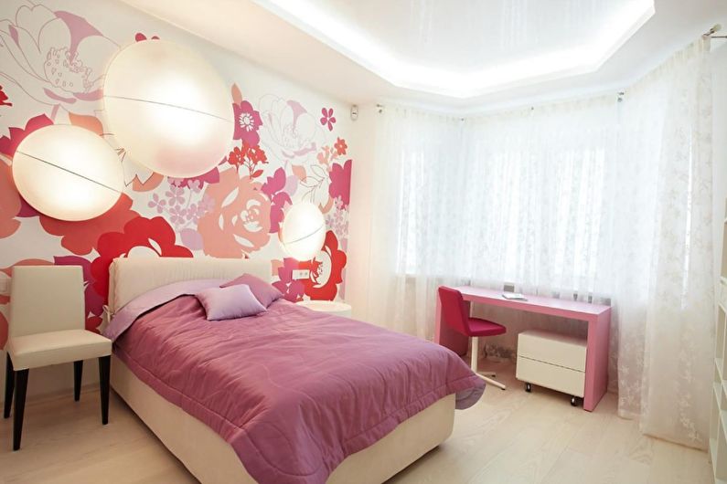 Roze slaapkamer 10 m² - Interieur ontwerp