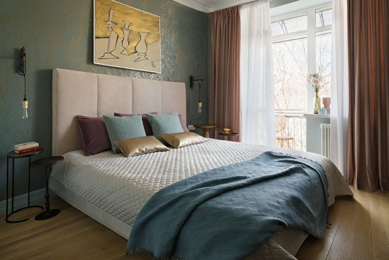 La décoration intérieure de la chambre est de 10 m². - photo