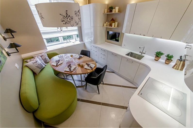 Design de interiores da cozinha 10 m² - Foto