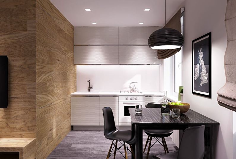 Design de interiores da cozinha 10 m² - Foto