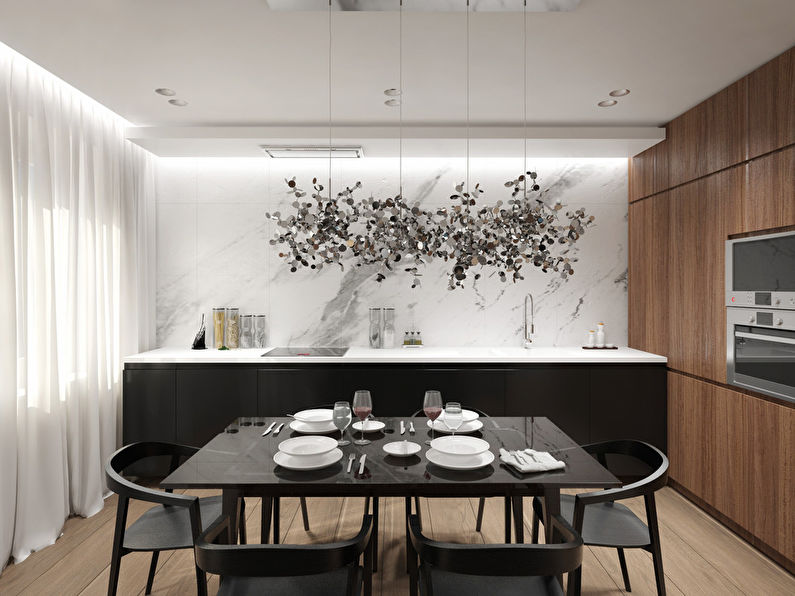 Cuisine-salon dans un style moderne - photo 5