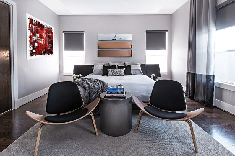 Chambre design d'intérieur dans un style moderne - photo