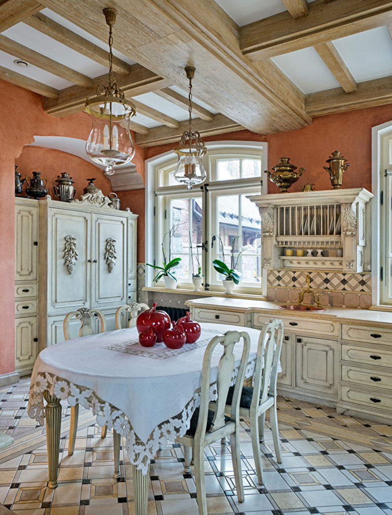 Cucina di interior design nello stile di shabby chic - foto