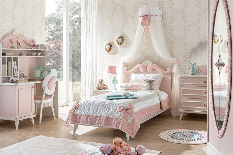 Diseño interior de una habitación para bebés al estilo shabby chic - foto