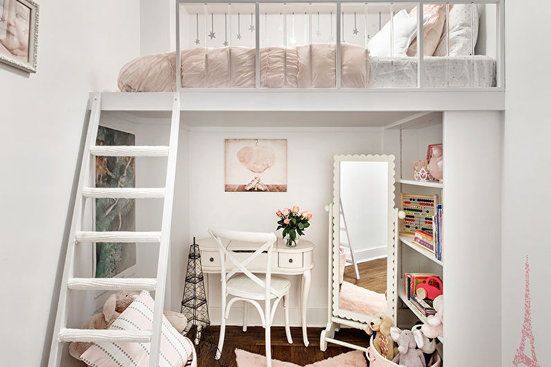 Diseño interior de una habitación para bebés al estilo shabby chic - foto