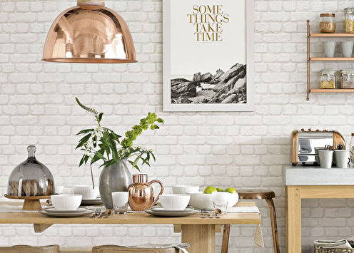 Brickwork Wallpaper: 75 Photo Ideas