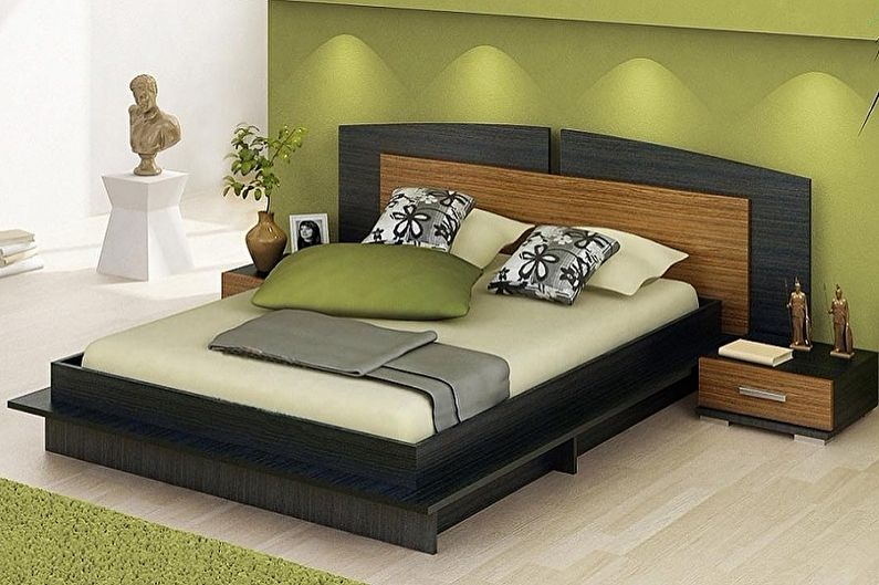 Cama de casal de aglomerado e MDF