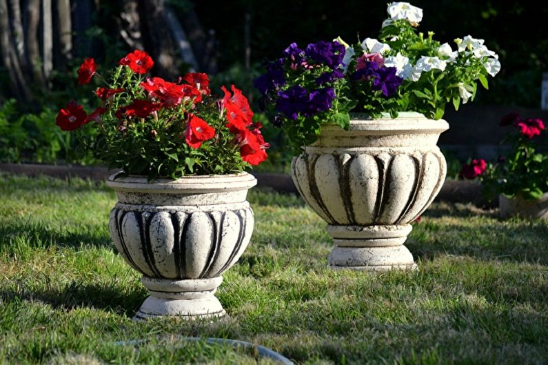 Tipos de vasos de plantas ao ar livre - métodos de instalação