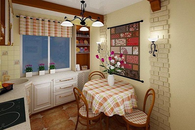 Kitchen interior design in Khrushchev - photo