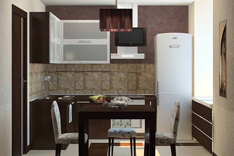 Kitchen interior design in Khrushchev - photo