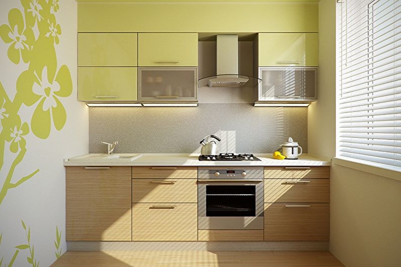 Kitchen interior design in Khrushchev - photo