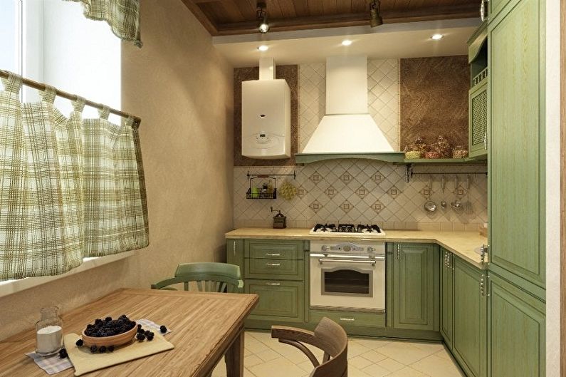 Design de interiores de cozinhas em Khrushchev - foto