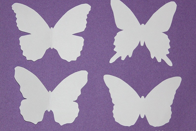 Do-it-yourself butterflies on the wall - Paper and cardboard butterflies