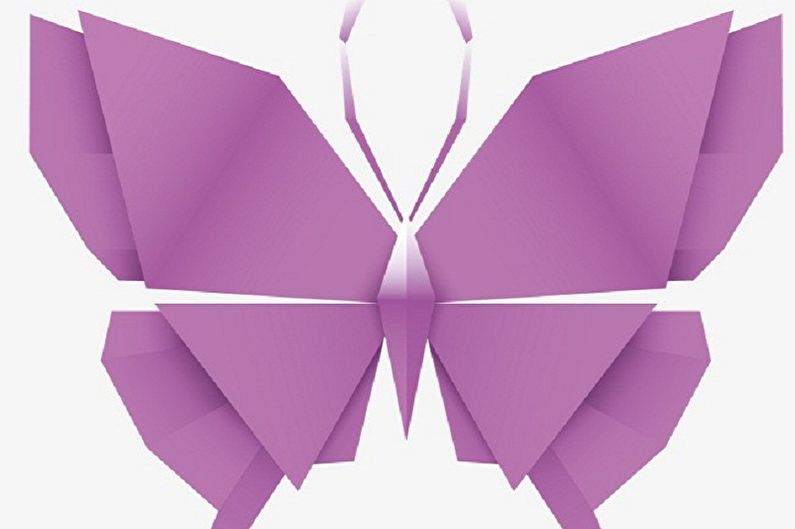 Do-it-yourself-Schmetterlinge an der Wand - Papier-Origami-Schmetterling