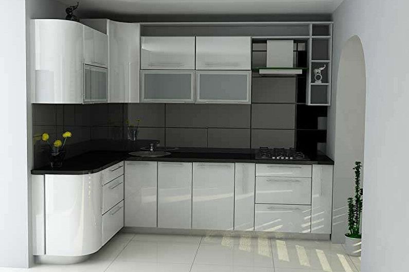 Dapur sudut kecil - idea foto