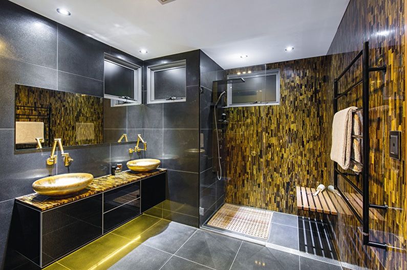 Com que cores o cinza combina - Bathroom Design