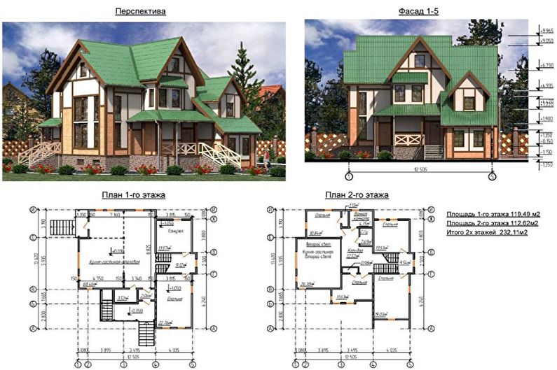 Mga ideya sa layout para sa isang dalawang palapag na bahay