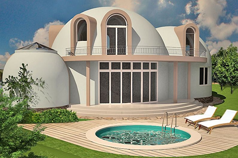 Projetos modernos de casas de dois andares - Dome casas de dois andares