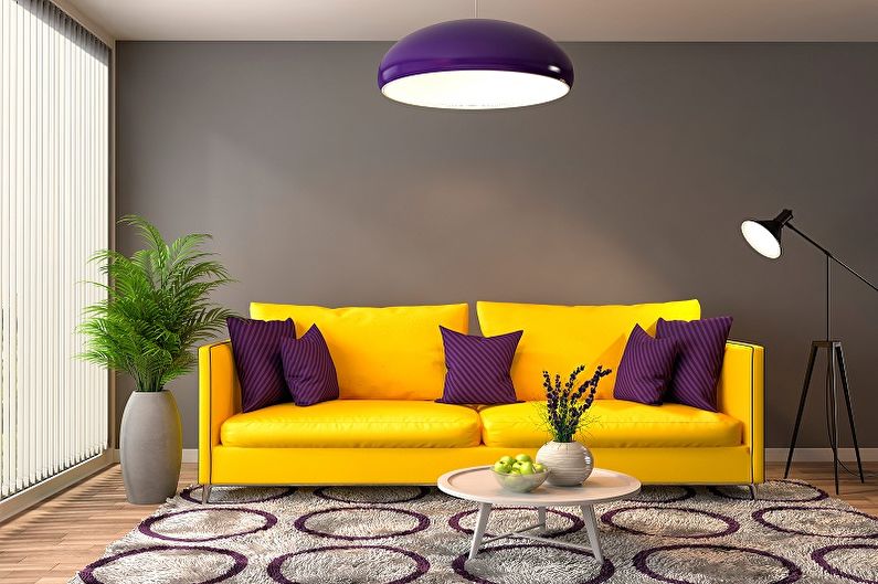 Roxo com amarelo - que cores combinam com o roxo