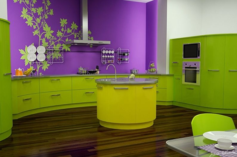 Roxo com verde - que cores combinam com roxo