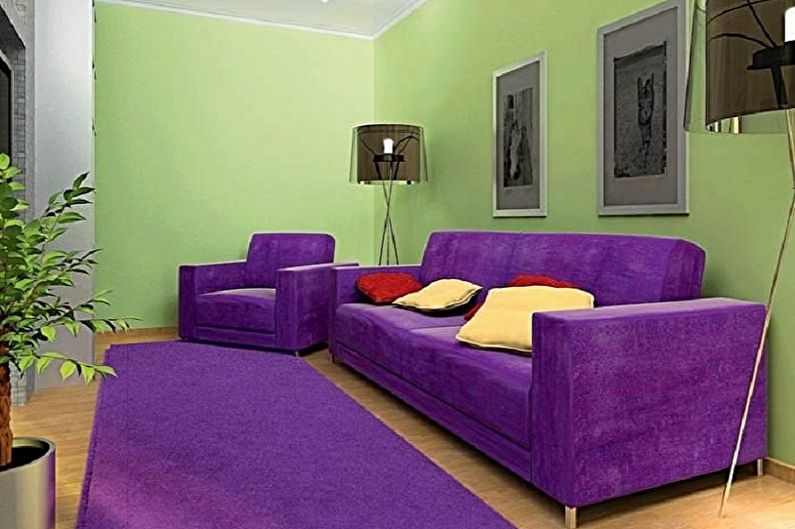 Roxo com verde - que cores combinam com roxo