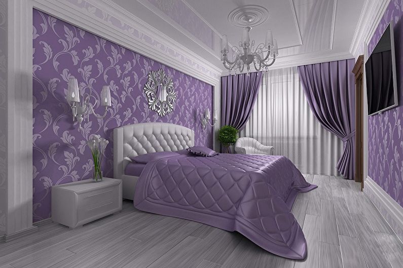 Que cores o roxo combina com - Bedroom Design