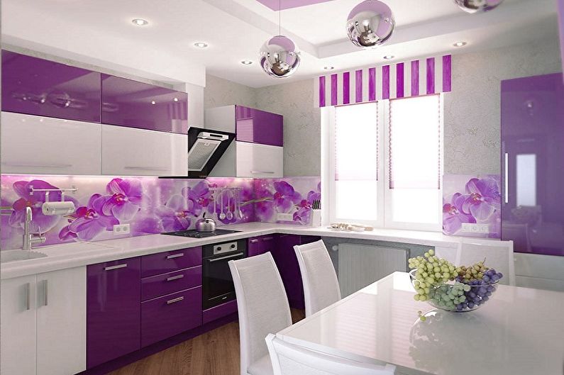 Que cores o roxo combina com - Kitchen Design