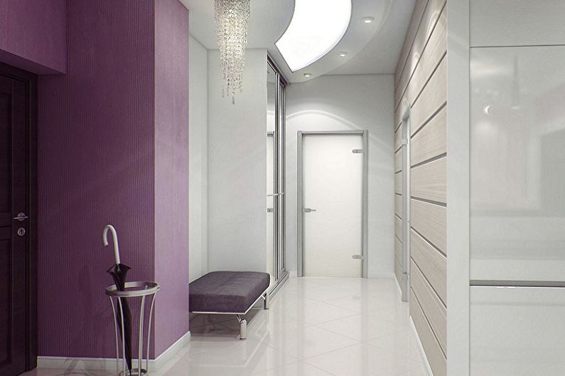 What colors purple matches with - Hallway Design