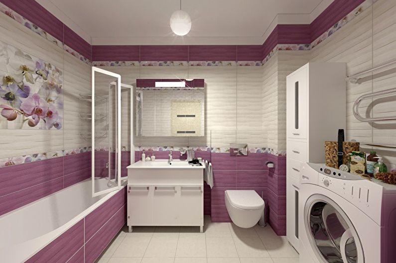 What colors purple matches with - Bathroom Design