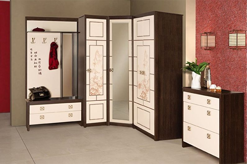 Types of corner cabinets for the hallway