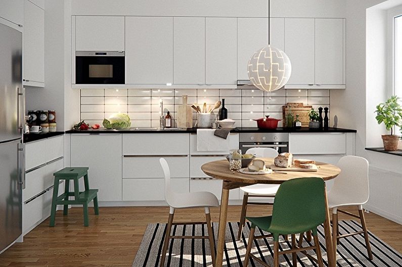 Design da cucina in stile scandinavo - Finitura a pavimento