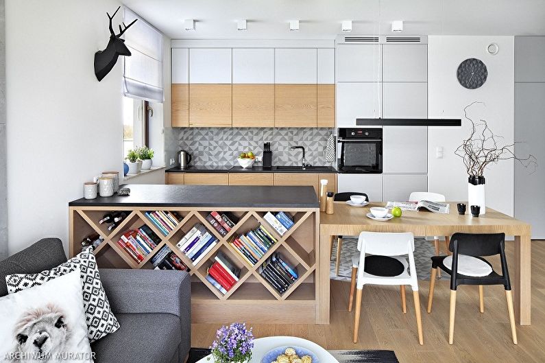 Design de interiores de cozinha em estilo escandinavo - foto