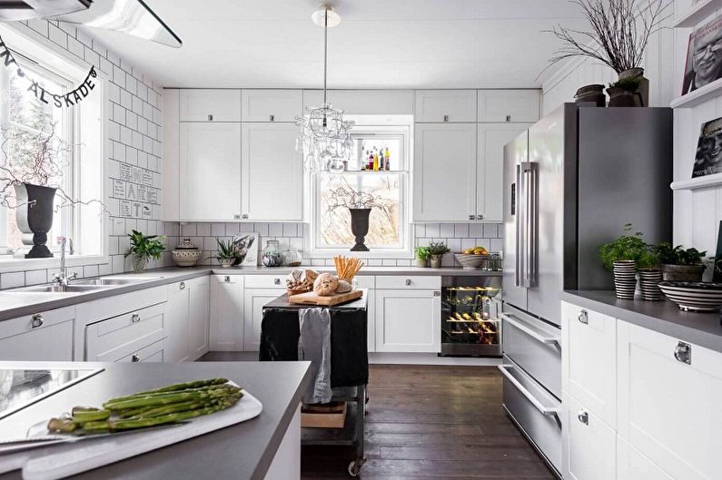 Design de interiores de cozinha em estilo escandinavo - foto