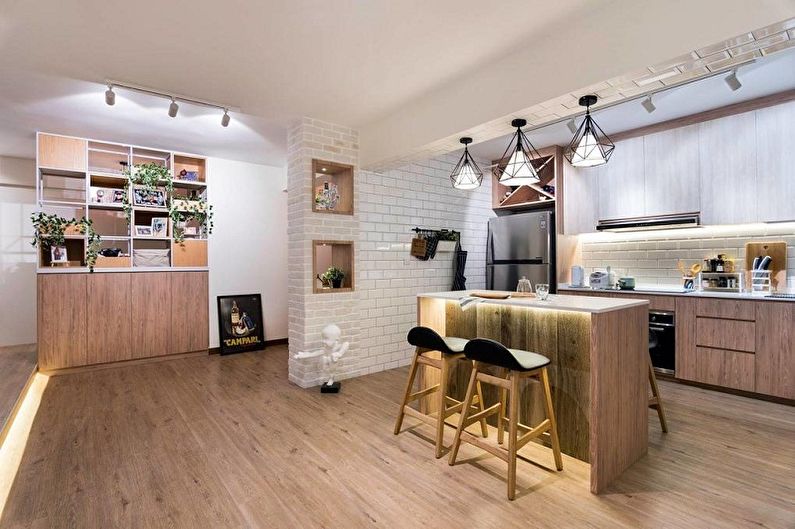 Design de interiores de cozinha em estilo escandinavo - foto