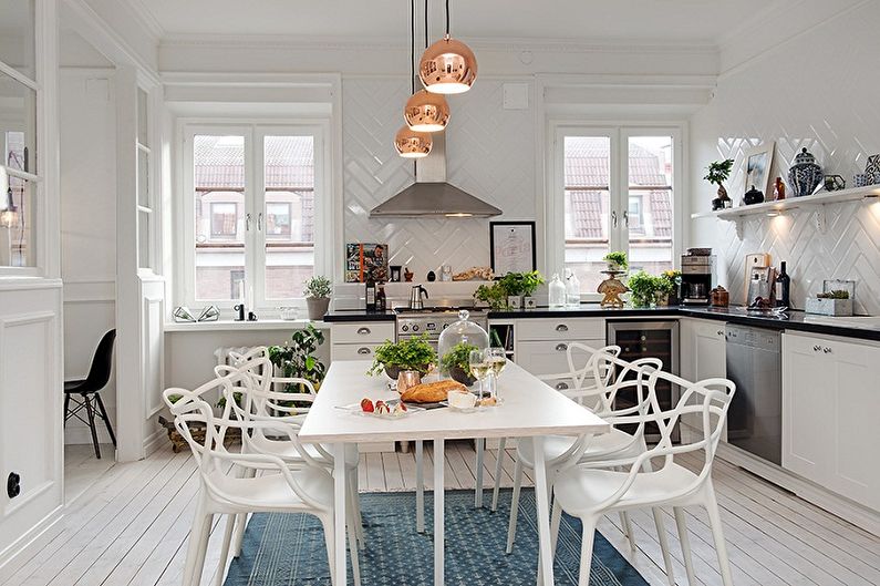 Design d'intérieur de cuisine de style scandinave - photo