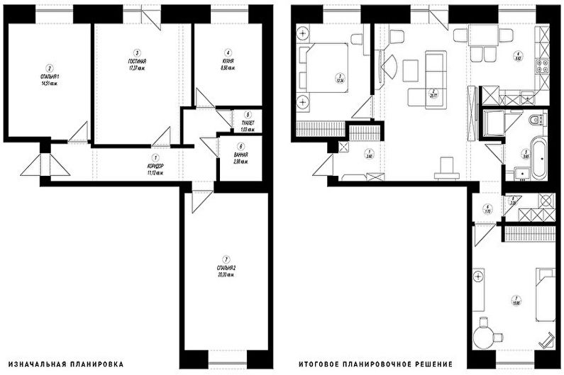 Sanierung einer Dreizimmerwohnung in Chruschtschow