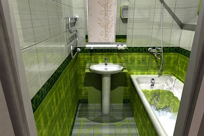 Design del bagno 2 mq - Soluzioni a colori