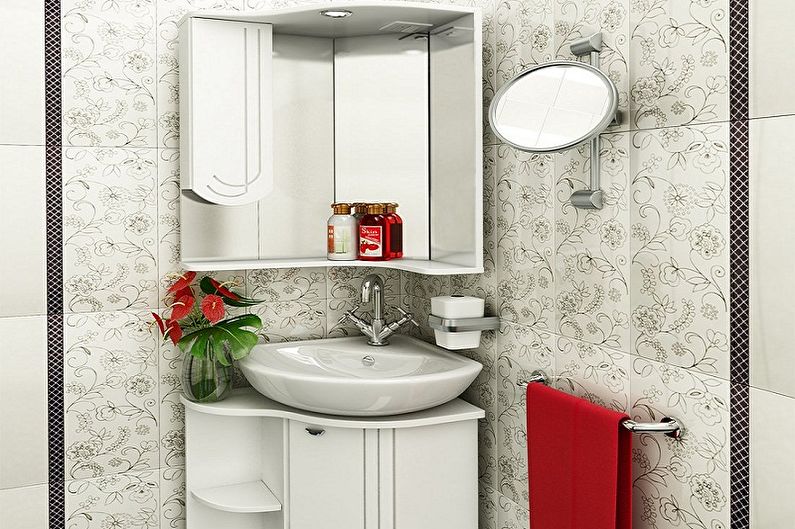 Bathroom design 2 sq.m. - Furniture and plumbing